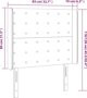 vidaXL Κεφαλάρι κρεβατιού με LED, γκρι, 83x16x118/128 εκ., τεχνητό δέρμα