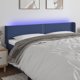 vidaXL Zaglowek do lozka z LED, niebieski, 183x16x78/88 cm, tkanina