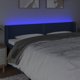 vidaXL Zaglowek do lozka z LED, niebieski, 183x16x78/88 cm, tkanina
