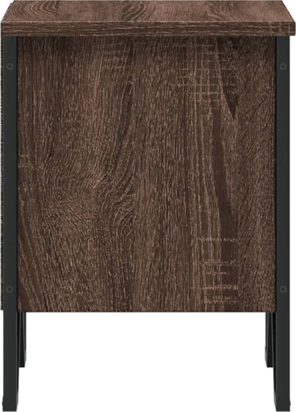 vidaXL Κομοδίνο από καφέ δρυς, 40x30x40 cm, υλικό από ξύλο