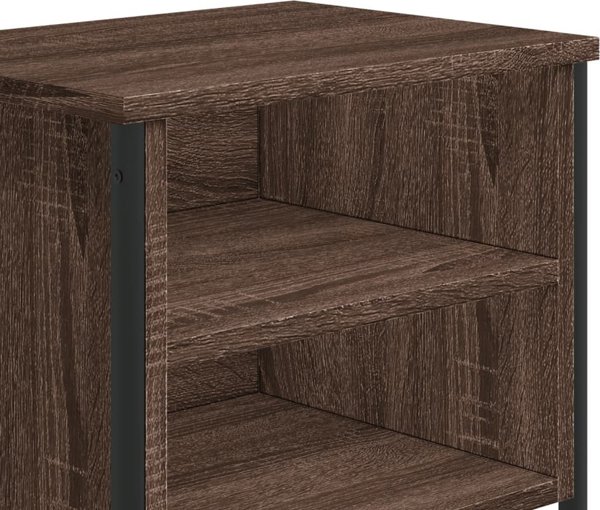 vidaXL Κομοδίνο από καφέ δρυς, 40x30x40 cm, υλικό από ξύλο