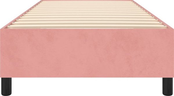 vidaXL Lozko kontynentalne rozowa 100x200 cm tapicerowana aksamitem