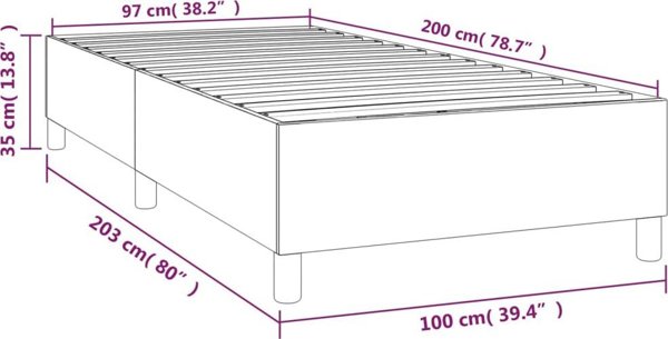 vidaXL Lozko kontynentalne rozowa 100x200 cm tapicerowana aksamitem