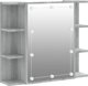 vidaXL Szafka με καθρέφτη και LED, γκρι δρυς sonoma, 70x16,5x60 cm