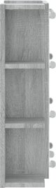 vidaXL Szafka με καθρέφτη και LED, γκρι δρυς sonoma, 70x16,5x60 cm
