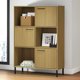 vidaXL Ράφι OSLO, Μεταλλικά Πόδια, Καφέ, 90x35x128,5 εκ., Ξύλο