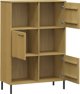 vidaXL Ράφι OSLO, Μεταλλικά Πόδια, Καφέ, 90x35x128,5 εκ., Ξύλο