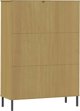 vidaXL Ράφι OSLO, Μεταλλικά Πόδια, Καφέ, 90x35x128,5 εκ., Ξύλο