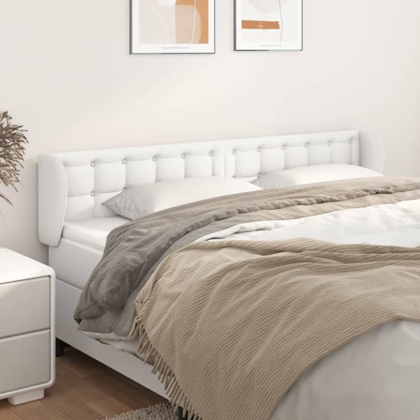 vidaXL Ζαγκλοβέκ uszak, λευκό, 183x23x78/88 εκ., τεχνητό δέρμα