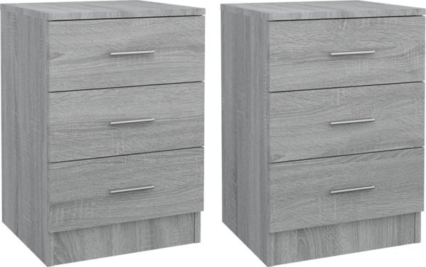 vidaXL Szafki nocne 2 szt szary dab sonoma 38x35x56 cm