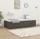 vidaXL Ημερήσιο κρεβάτι, γκρι, 90x200 εκ, από μασίφ πεύκο