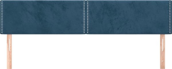 vidaXL Ζαγλόφκι για κρεβάτι, 2 τεμάχια, σκούρο μπλε, 90x5x78/88 εκ., βελούδο