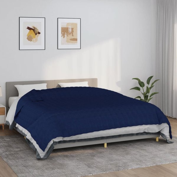 vidaXL Βαρίδι κουβέρτα, μπλε, 220x260 cm, 11 kg, ύφασμα