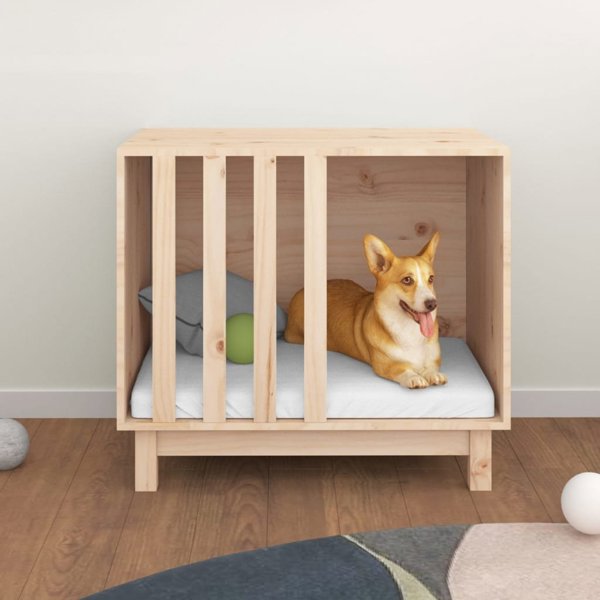 vidaXL vidaXL Domek dla psa, 70x50x62 cm, lite drewno sosnowe