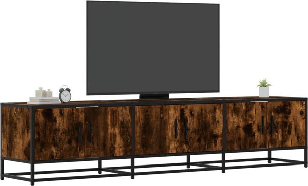 vidaXL Κονσόλα τηλεόρασης, καπνιστή δρυς, 180x35x41 εκ