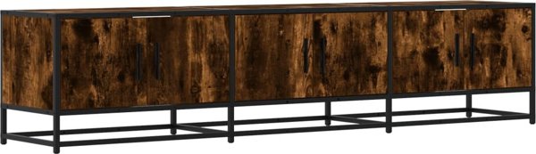 vidaXL Κονσόλα τηλεόρασης, καπνιστή δρυς, 180x35x41 εκ