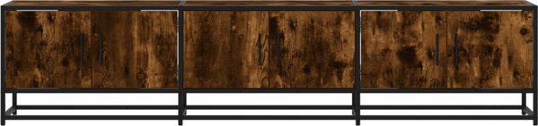 vidaXL Κονσόλα τηλεόρασης, καπνιστή δρυς, 180x35x41 εκ
