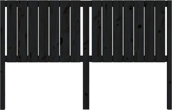 vidaXL Κεφαλάρι κρεβατιού, μαύρο, 165,5x4x100 cm, συμπαγές ξύλο πεύκου