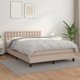 vidaXL Κρεβάτι continental cappuccino με στρώμα από οικοδερμα 140x190 cm