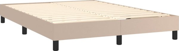 vidaXL Κρεβάτι continental cappuccino με στρώμα από οικοδερμα 140x190 cm