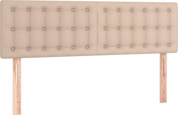 vidaXL Κρεβάτι continental cappuccino με στρώμα από οικοδερμα 140x190 cm