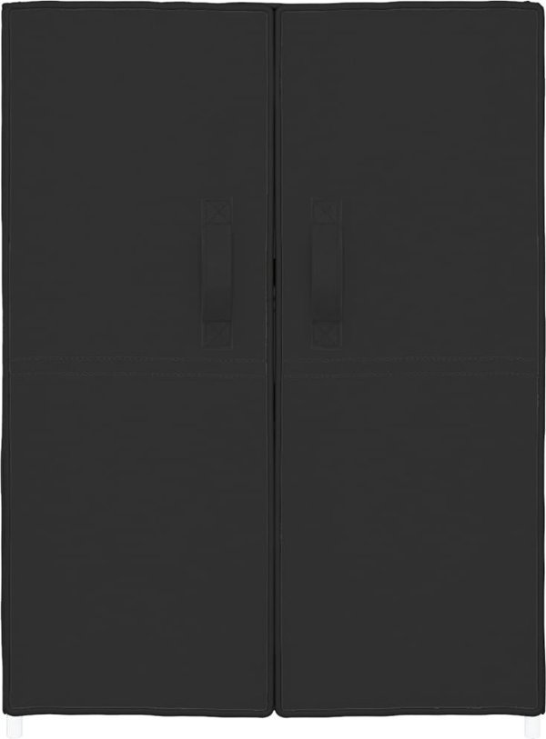 vidaXL Ντουλαπα Παπουτσιων 60x28x90 εκ., Μαυρη Υφασματινη
