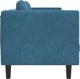 vidaXL Sofa 2-osobowa z poduszkami, niebieska, aksamit