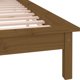 vidaXL Rama κρεβατιού με LED, μέλι καφέ, 160x200 εκ, μασίφ ξύλο