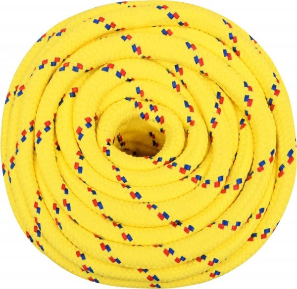 vidaXL Ναυτικό σκοινί, κίτρινο, 18 mm, 50 m, πολυπροπυλένιο