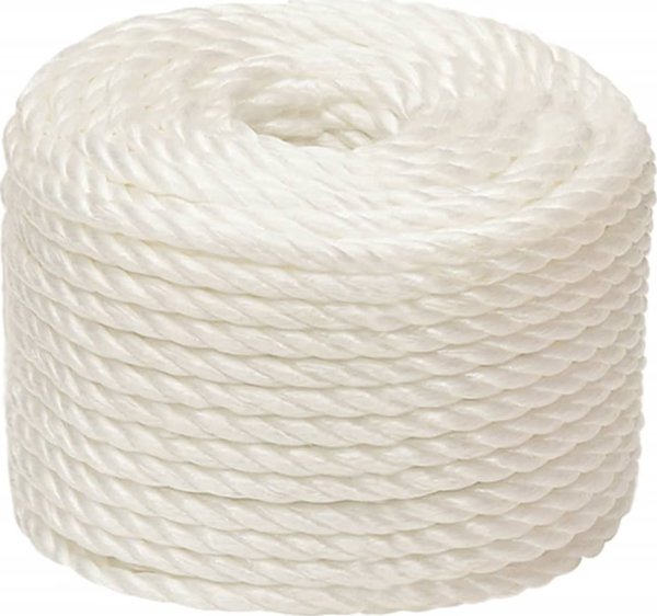 vidaXL Σχοινί εργασίας λευκό 10 mm, 100 μ, πολυπροπυλένιο