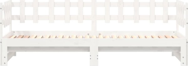 vidaXL Επεκτεινόμενο Κρεβάτι Λευκό 2x(90x190) εκ. από Μασίφ Πεύκο