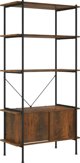 vidaXL Ραφιέρα με Ντουλάπι, 80x40x163 cm, ατσάλι και ξύλινο υλικό