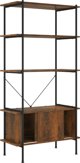 vidaXL Ραφιέρα με Ντουλάπι, 80x40x163 cm, ατσάλι και ξύλινο υλικό