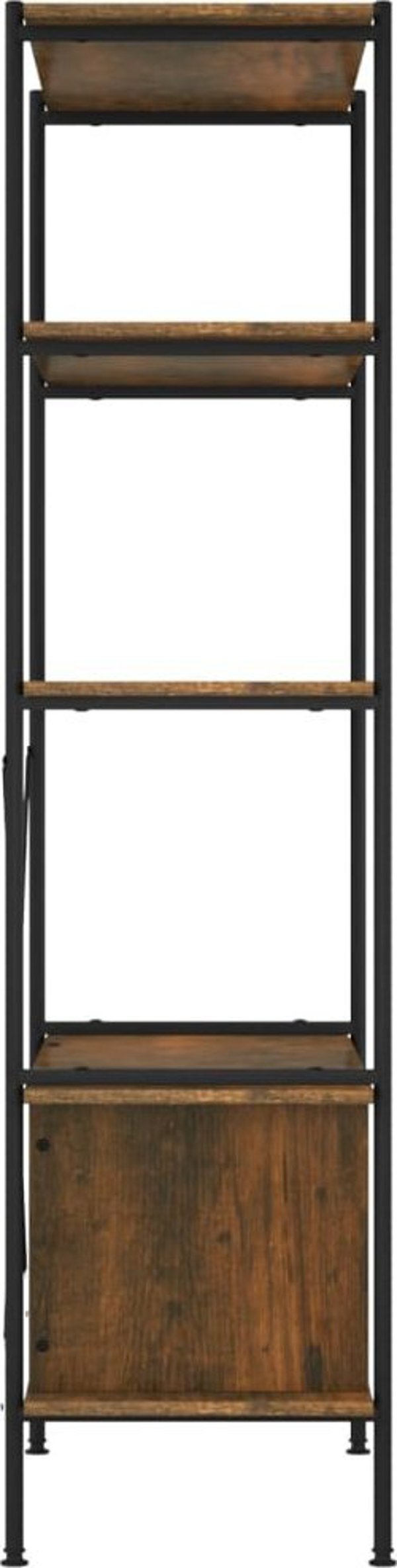 vidaXL Ραφιέρα με Ντουλάπι, 80x40x163 cm, ατσάλι και ξύλινο υλικό