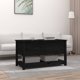 vidaXL vidaXL Stolik kawowy, czarny, 102x49x55 cm, lite drewno sosnowe