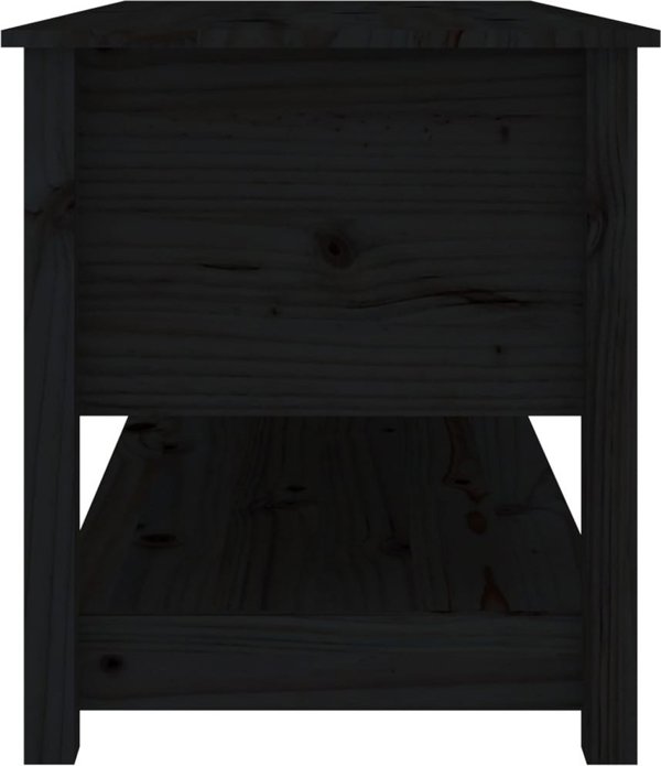 vidaXL vidaXL Stolik kawowy, czarny, 102x49x55 cm, lite drewno sosnowe