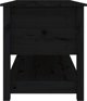 vidaXL vidaXL Stolik kawowy, czarny, 102x49x55 cm, lite drewno sosnowe