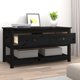 vidaXL vidaXL Stolik kawowy, czarny, 102x49x55 cm, lite drewno sosnowe