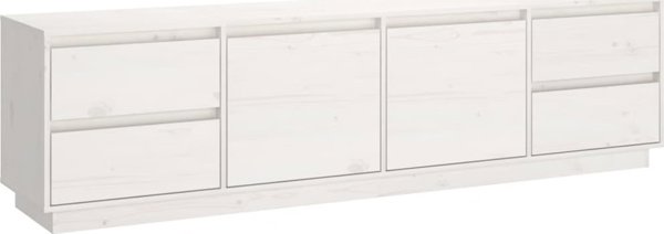 vidaXL Έπιπλο τηλεόρασης, λευκό, 176x37x47,5cm, μαζικό ξύλο πεύκου