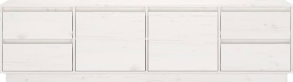 vidaXL Έπιπλο τηλεόρασης, λευκό, 176x37x47,5cm, μαζικό ξύλο πεύκου