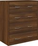 vidaXL Komoda με 4 συρτάρια, 60 x 30,5 x 71 cm, καστανιά οξιά