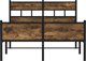 vidaXL Κρεβάτι χωρίς στρώμα, καπνιστή δρυς, 120x200 εκ.