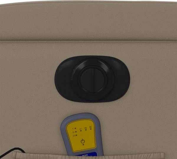 vidaXL Rozkladany fotel masujacy, elektryczny, cappuccino, ekoskora