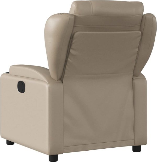 vidaXL Rozkladany fotel masujacy, elektryczny, cappuccino, ekoskora