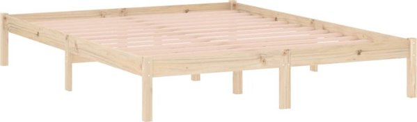 vidaXL Κορνίζα κρεβατιού χωρίς στρώμα, 152x203 cm, οξιά ξύλο πεύκου
