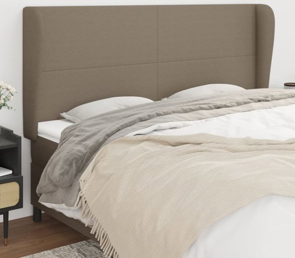 vidaXL Zaglowek uszak, taupe, 203x23x118/128 cm, υφασμα
