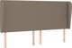 vidaXL Zaglowek uszak, taupe, 203x23x118/128 cm, υφασμα