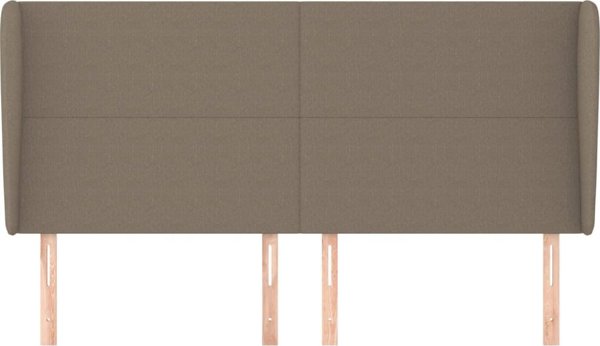 vidaXL Zaglowek uszak, taupe, 203x23x118/128 cm, υφασμα
