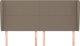 vidaXL Zaglowek uszak, taupe, 203x23x118/128 cm, υφασμα