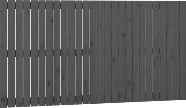 vidaXL Κεφαλάρι κρεβατιού, γκρι, 166x3x90 cm, μασίφ πεύκο